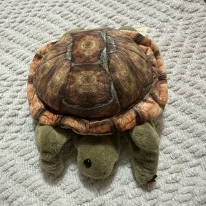 Plush turtle Folksmanis mini hand puppet.